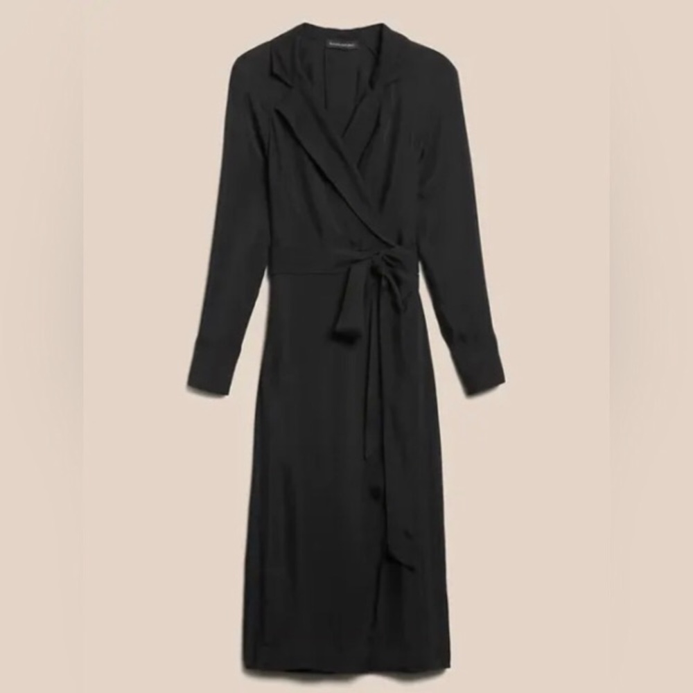 NWT! Banana Republic Black Blazer Wrap Dress - Multiple Sizes 💛 - Picture 4 of 5
